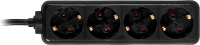 Power strip 1.5m 4xCEE 7/4 1xCEE 7/7, black