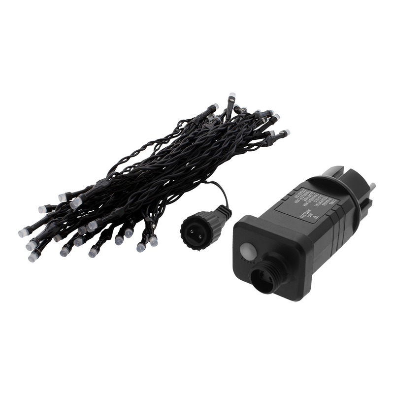 FYND Deltaco WiFi 5 m vitfärgad ljusslinga - 40 led  (adapter, IP44, WW)