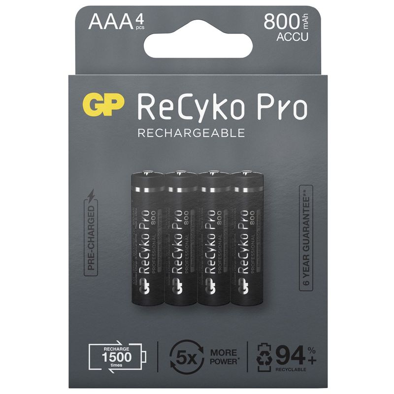 ReCyko Pro AAA-batterier 800mAh 4-pack