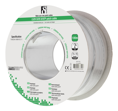 DELTACO UTP patchkabel, LSZH, Cat6, 100m
