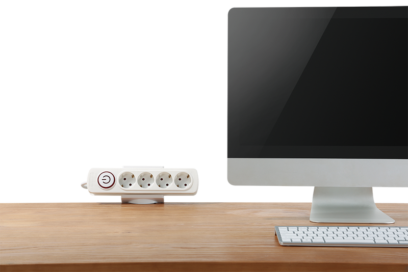 DELTACO Office, Clamp-On Power Strip Holder