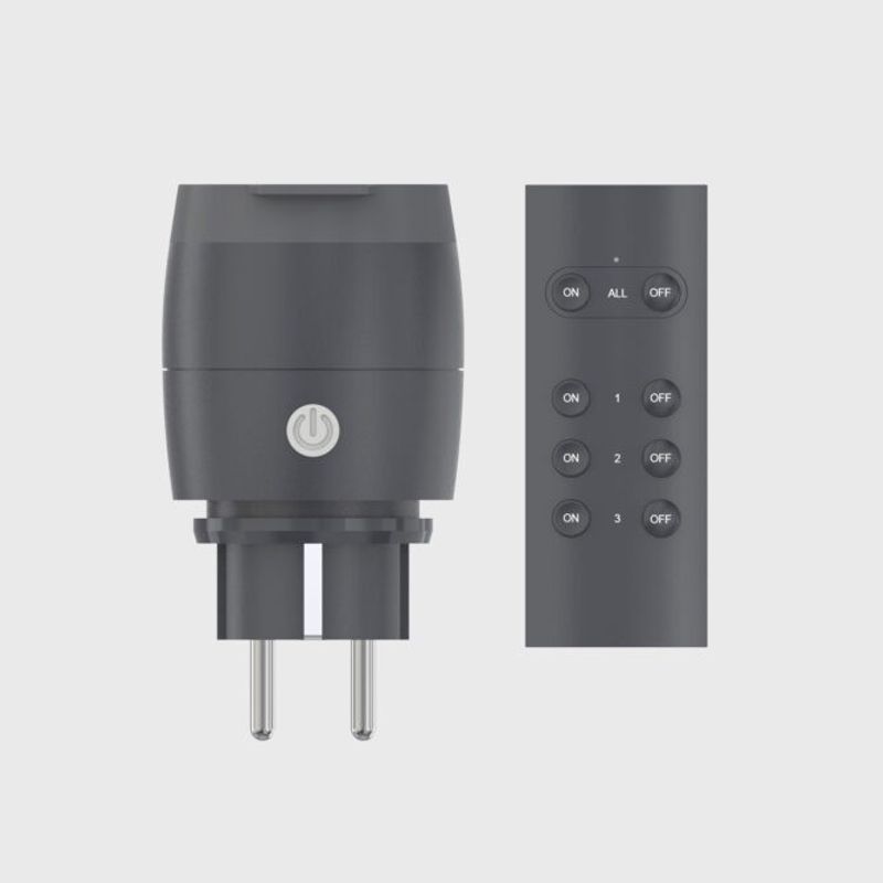 Plug-in relä IP 44 m fjärrkontroll - 3680W - Smart Outdoor Outlet