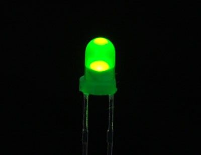 Diffused Green 3mm LED (10 pack)