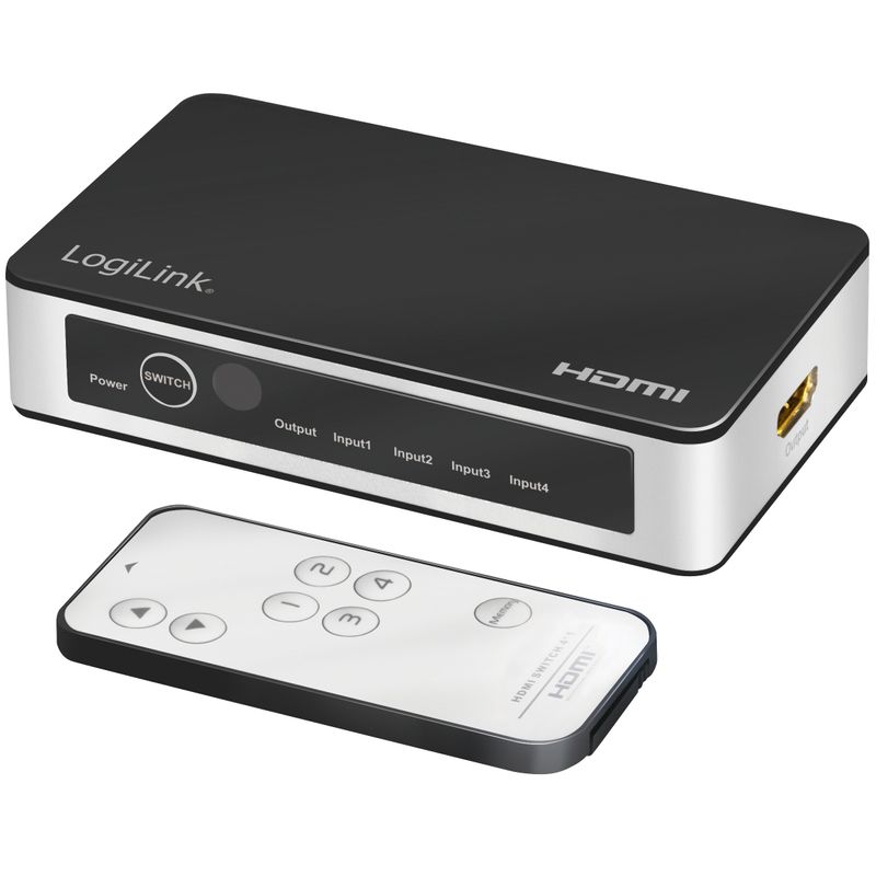 HDMI-switch 4 in 1 ut. 4K/60Hz HDCP HDR CEC