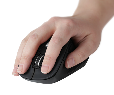 DELTACO Office Wireless ergonomic mouse, silent clicks, 2400 DPI