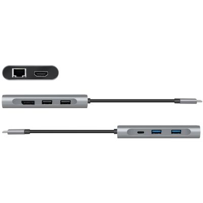 USB-C-docka 8-i-1 HDMI/DP/RJ45/USB/USB-C 100W