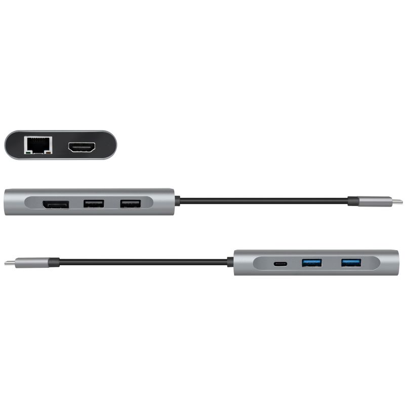 USB-C-docka 8-i-1 HDMI/DP/RJ45/USB/USB-C 100W