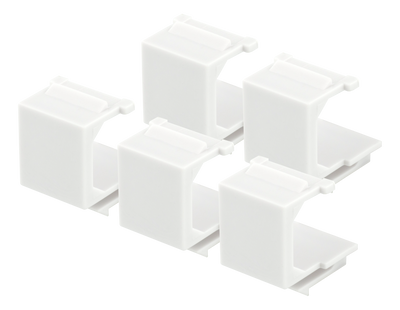 DELTACO blindplugg för Keystone-portar, 5-pack, vit