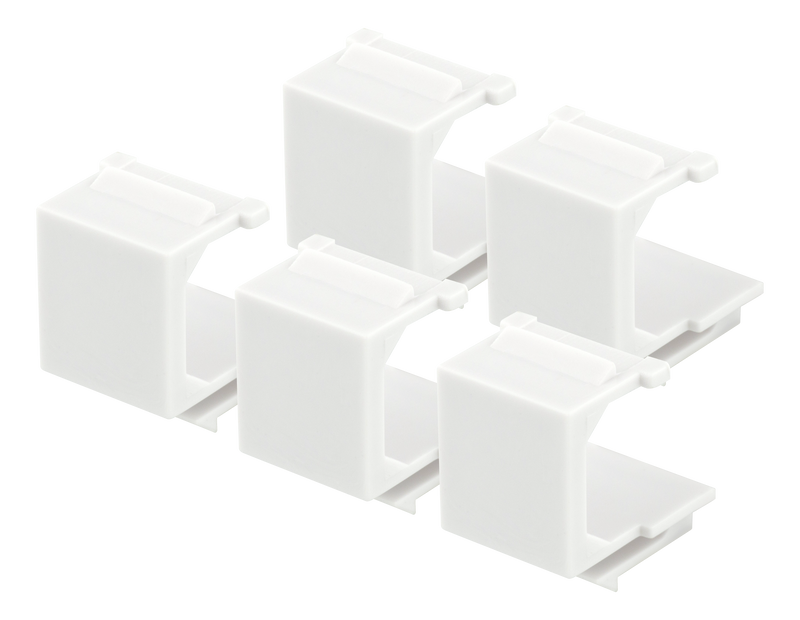 DELTACO blindplugg för Keystone-portar, 5-pack, vit