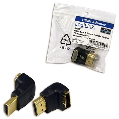 Vinklad HDMI-adapter Ha -> ho