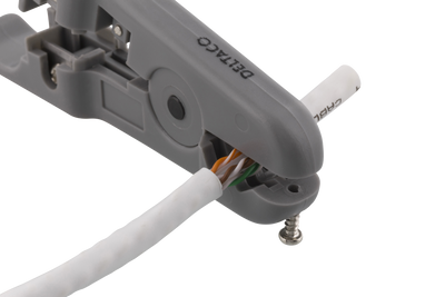 DELTACO Universell kabelskalare, klippfunktion, grå