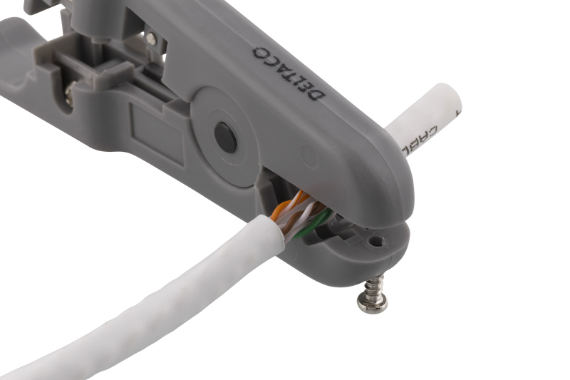 DELTACO Universell kabelskalare, klippfunktion, grå