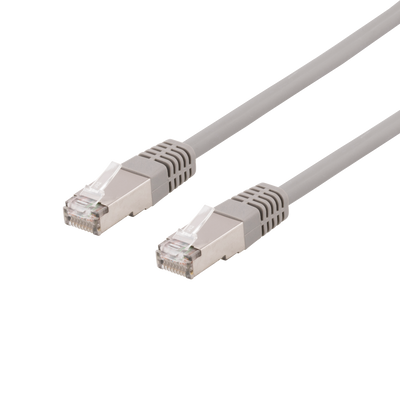 Nätverkskabel 0,3m U/FTP Cat6a, Delta cert, LSZH, grå