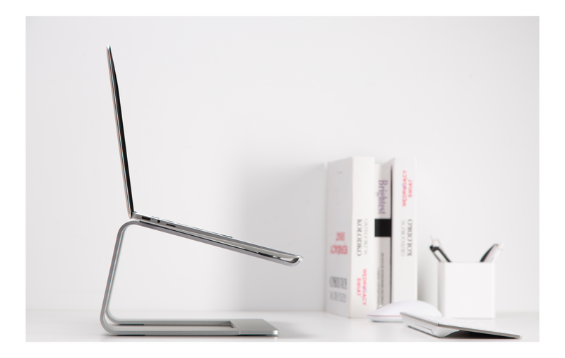 DELTACO Office, High-rise laptop riser, 5kg, aluminum.