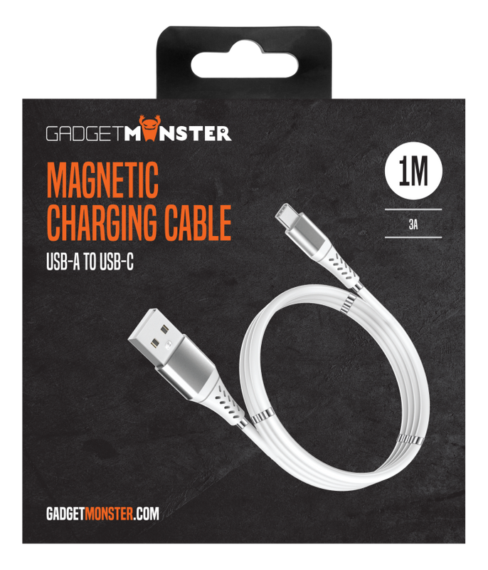 Magnetisk USB-C-USB-A laddkabel, 1m