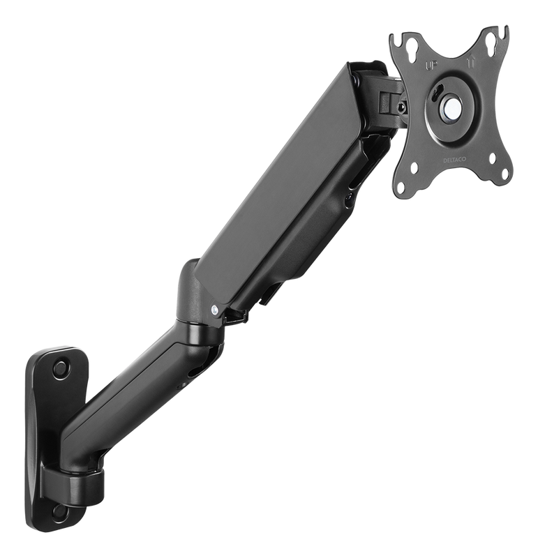 DELTACO Office, Singel wall, gas spring, 17"-32",2-9kg,75x75-100x100DE