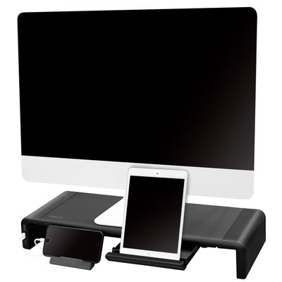 Monitorställ 63 cm med USB-hub 3-port