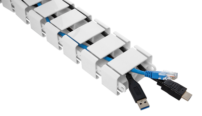 DELTACO Office, Spine Cable Organizer & Hider, White