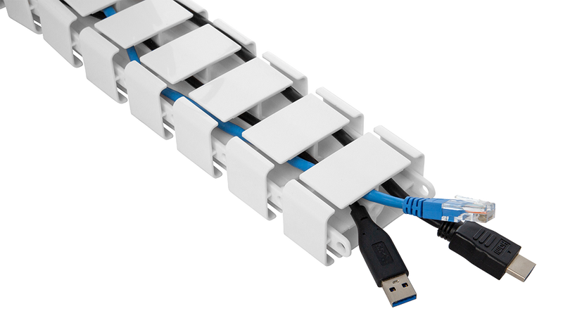 DELTACO Office, Spine Cable Organizer & Hider, White