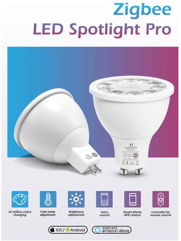 Flerfärgad GU10 spotlight - 4W