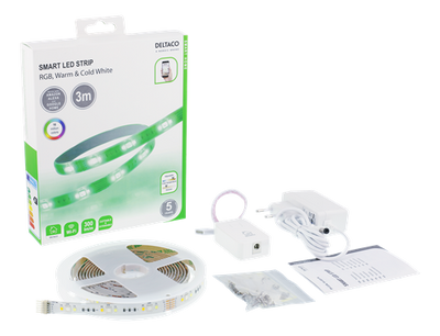 Smart RGB LED-list WiFi (Warm & Cold White) 3m - DELTACO