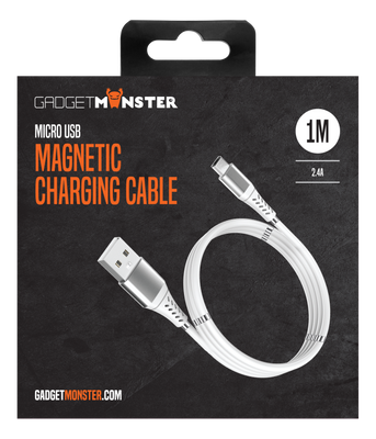 Magnetisk USB-A-Mikro-USB laddkabel, 1m