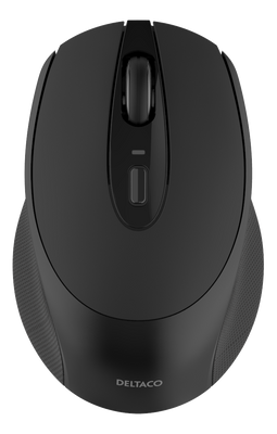DELTACO Wireless office silent mouse, USB receiver, rubber coated