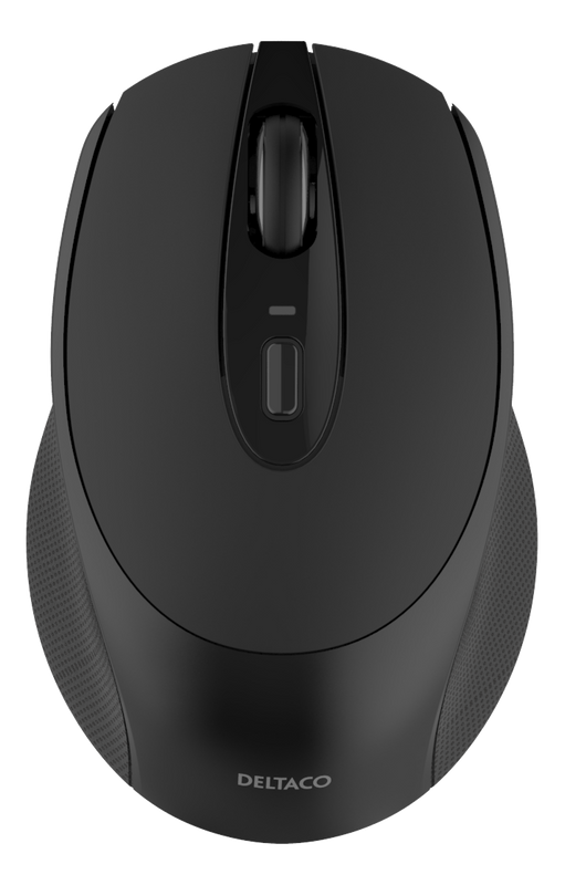 DELTACO Wireless office silent mouse, USB receiver, rubber coated