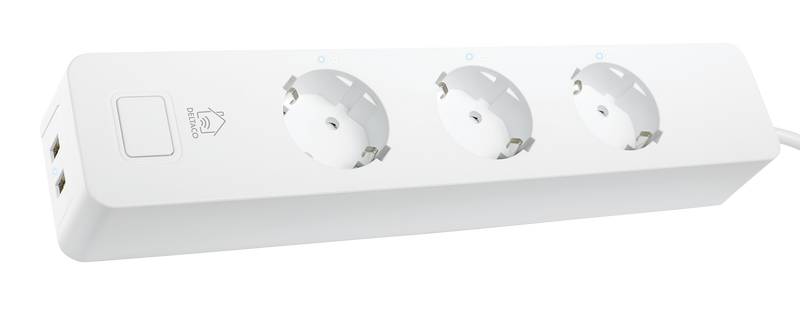 SMART HOME power strip, WiFi, 3xCEE 7/3, 2xUSB-A, 1.5m, white.