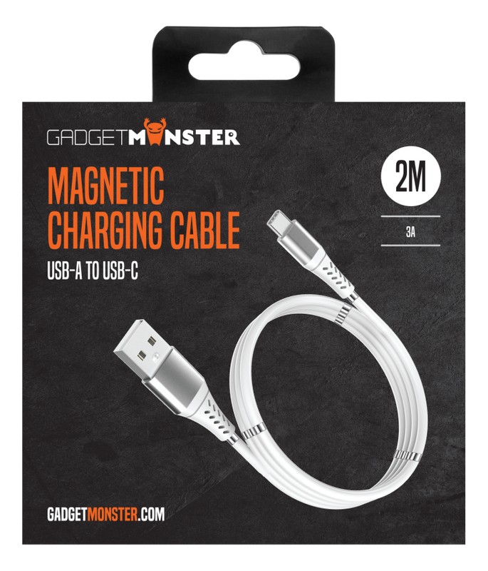 Magnetisk USB-C-USB-A laddkabel, 2m