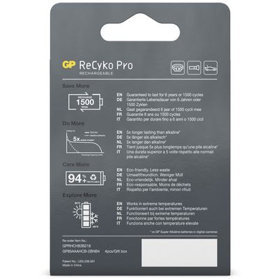 ReCyko Pro AAA-batterier 800mAh 4-pack