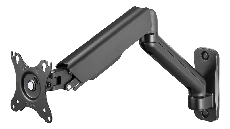 DELTACO Office, Singel wall, gas spring, 17"-32",2-9kg,75x75-100x100DE