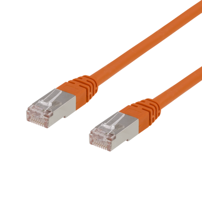 Nätverkskabel 1,5m F/UTP Cat6, 250MHz, Delta, LSZH, orange