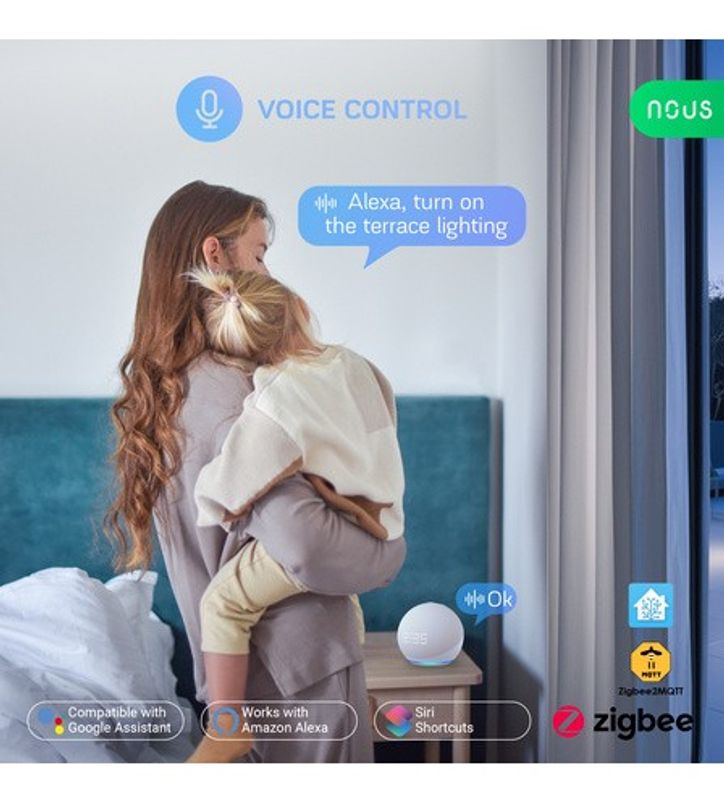 Nous A6Z ZigBee Utomhus Smart Uttag 2-pack