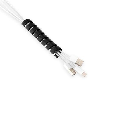 Bluelounge CableCoil 4-pack - Svart - Ordnar dina kablar prydligt och håller dem samlade.