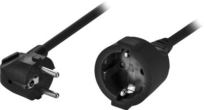Förlängningskabel 10m, 230 Volt med Schuko-kontakt, svart