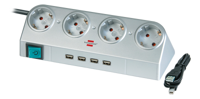 Desktop-Power, 4xCEE 7/4. 1xCEE 7/7, 4xUSBTyp A, silver