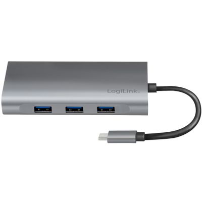 USB-C-docka 10-i-1 HDMI/VGA/RJ45/SD m.m. 100W