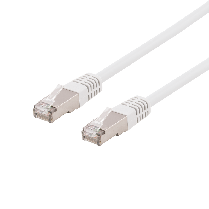 Nätverkskabel 0,3m U/FTP Cat6a, Delta cert, LSZH, vit