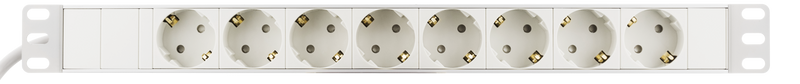 Power strip 3m, 8xCEE 7/4, 1xCEE 7/7, child protection, white.