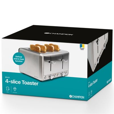 Toaster 4 slices Stainless Steel
