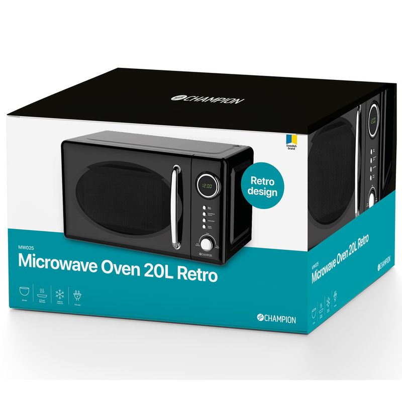 Microwave Oven 20L 700W Retro Black MW025