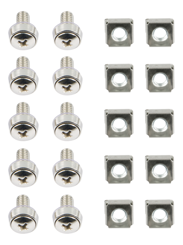 DELTACO, M6 screw set, star, (washers + screws + nuts) 10 pieces.