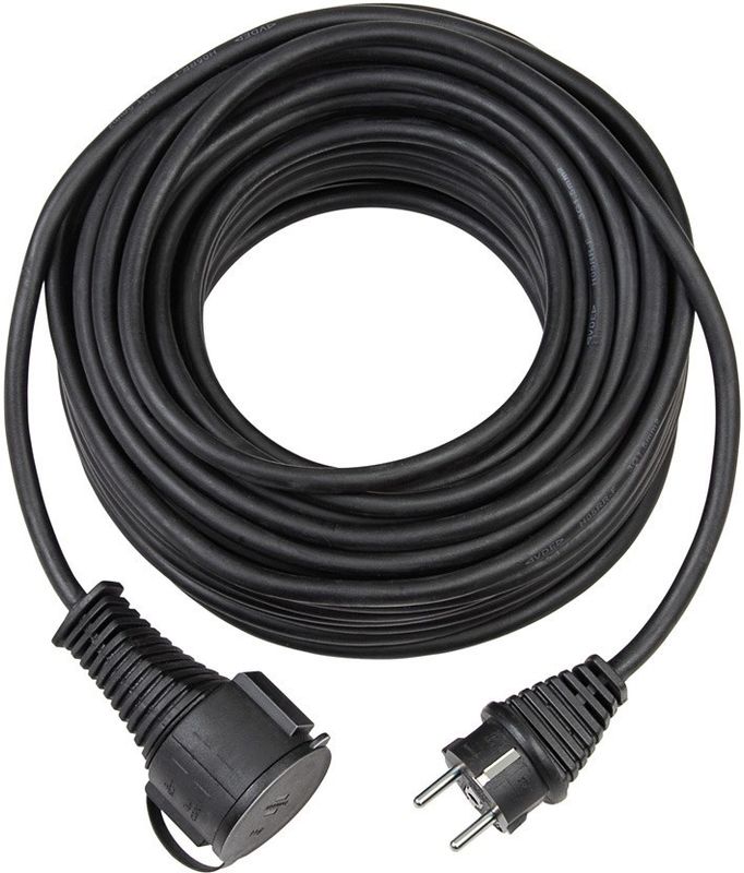 Jordad förlängningskabel 10m, CEE 7/7 - CEE 7/4, sv