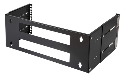 DELTACO 19" wall mount with adjustable depth, 4U, 25kg load, steel.