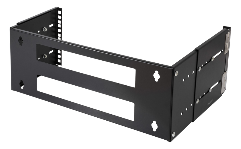 DELTACO 19" wall mount with adjustable depth, 4U, 25kg load, steel.