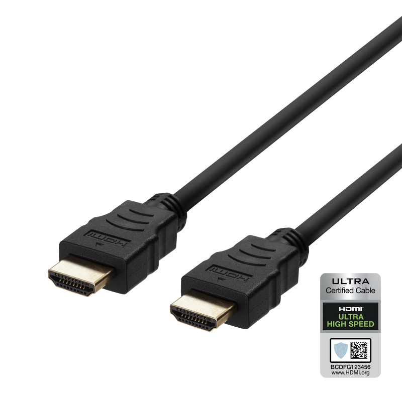 HDMI kabel 1m ULTRA High Speed, 48Gbps, svart