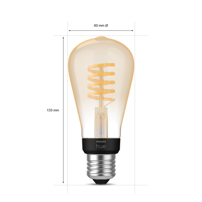 Hue White Ambiance Filamentlampa 7W ST64 E27