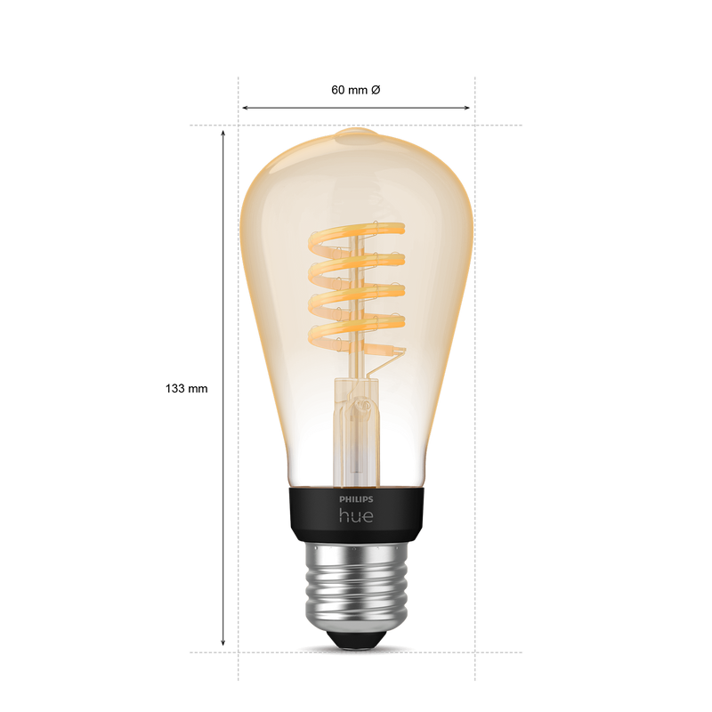 Hue White Ambiance Filamentlampa 7W ST64 E27