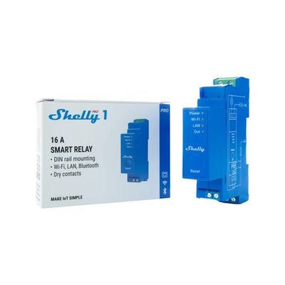 Shelly Pro 1 - WiFi och LAN kontaktor - 16A
